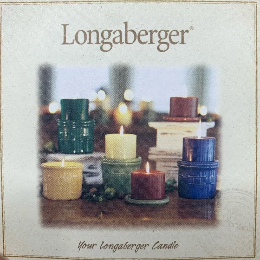 Longaberger 1 Pint Salt Crock Cornflower Blue Candle Holder